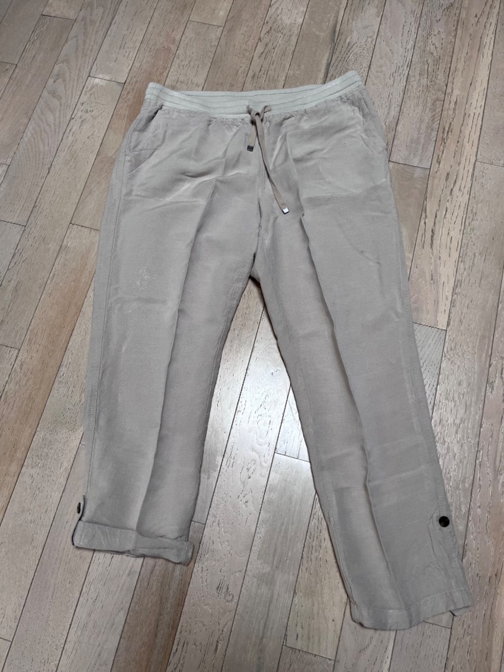 J. Jill Linen Wide Leg Linen Blend Pants Size Medium Petite MP Coastal Grandma